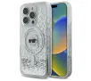 Etui Karl Lagerfeld Liquid Glitter Karl Head MagSafe do iPhone 16 Pro Max Przezroczysty