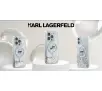 Etui Karl Lagerfeld Liquid Glitter Karl Head MagSafe do iPhone 16 Pro Max Przezroczysty