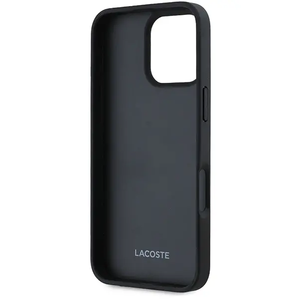 Etui Lacoste Grip Stand Mono do iPhone 16 Pro Czarny