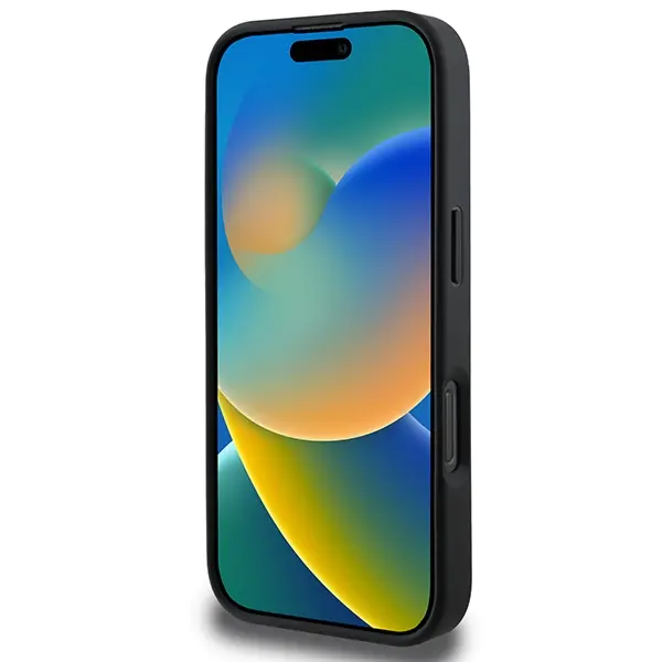 Etui Lacoste Grip Stand Mono do iPhone 16 Pro Czarny