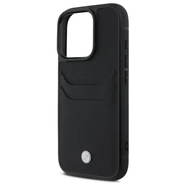 Etui BMW Sign Leather Cardslot do iPhone 16 Pro Max Czarny