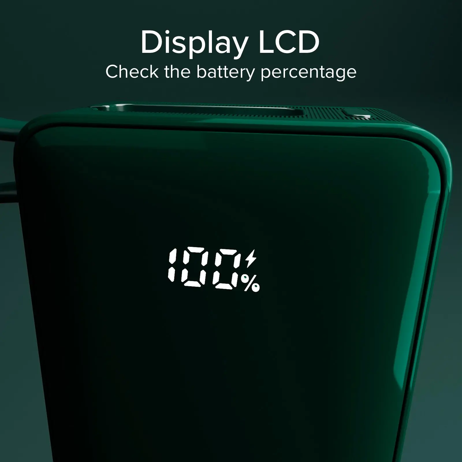 Powerbank SBS TTBB10000LCDTCPD20G 10000mAh PD 20W Wbudowany kabel USB-C Zielony