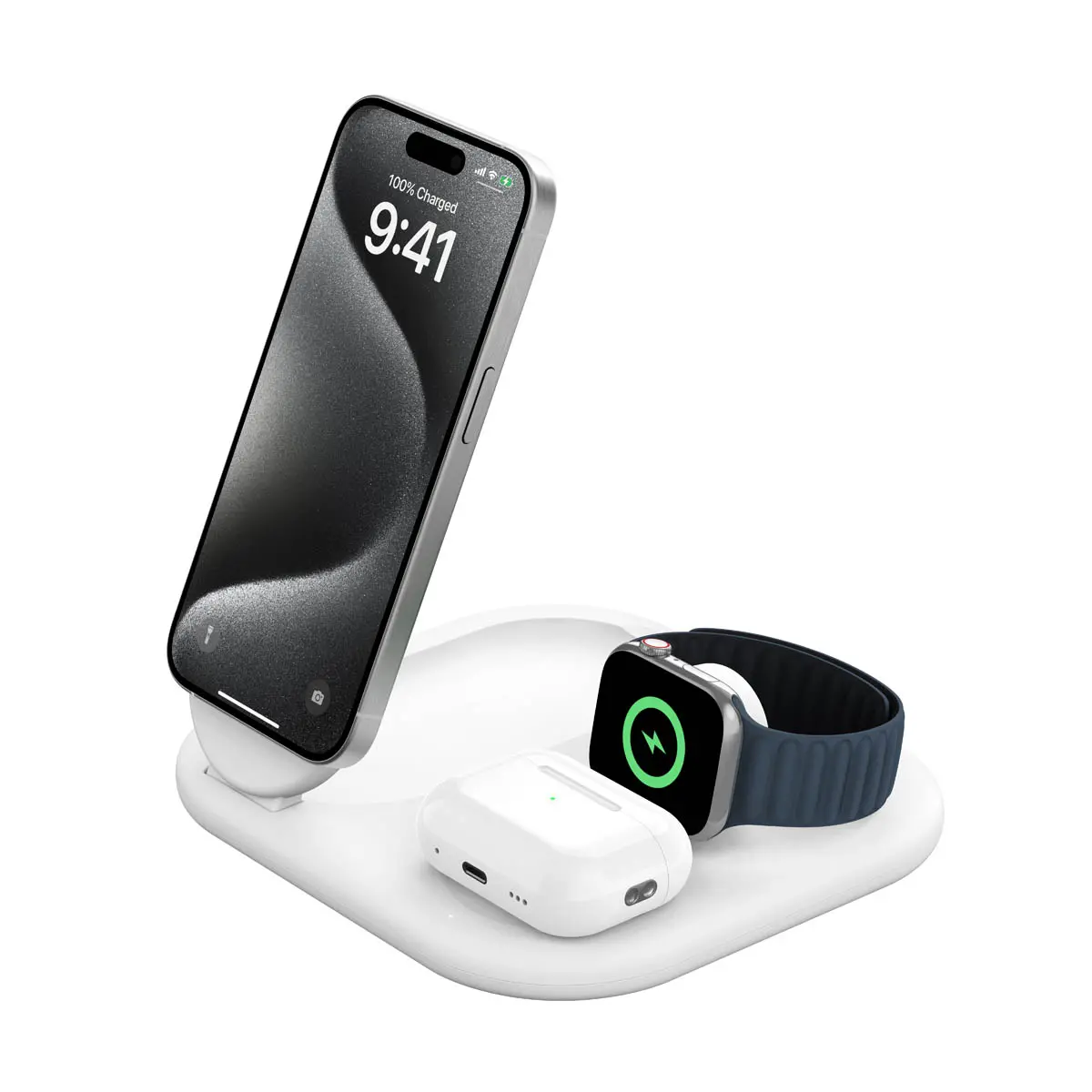 Ładowarka indukcyjna Belkin BoostCharge 3w1 Qi2 15W Biały