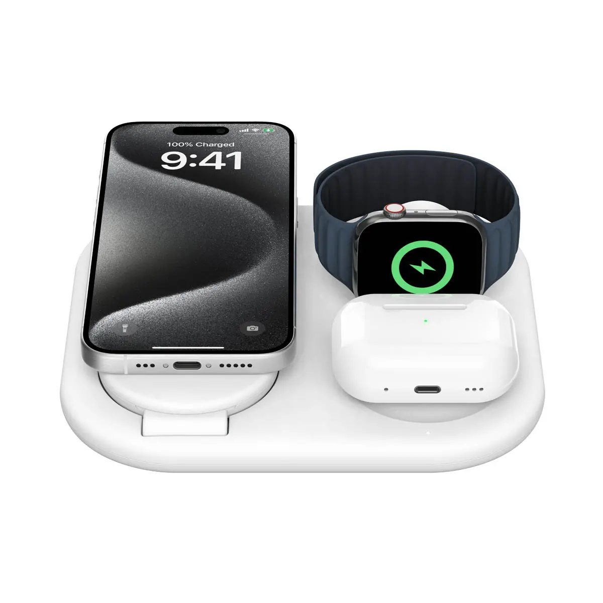 Ładowarka indukcyjna Belkin BoostCharge 3w1 Qi2 15W Biały