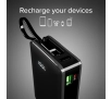 Powerbank SBS TTBB20000LCDTCPD20K 20000mAh PD 20W Wbudowany kabel USB-C Czarny