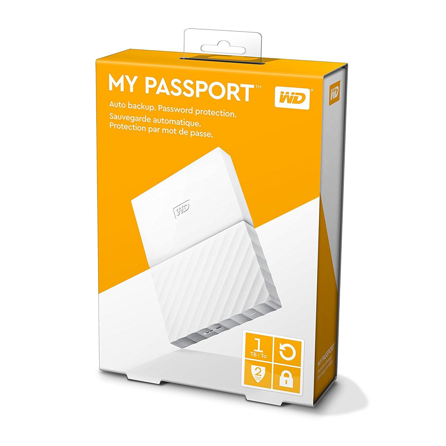 Dysk WD My Passport 1TB 2,5" USB 3.0 (biały)