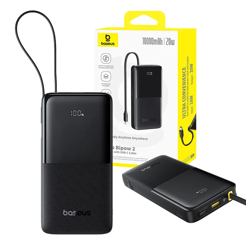 Powerbank Baseus Bipow 2 Digital Display 10000mAh 20W Czarny