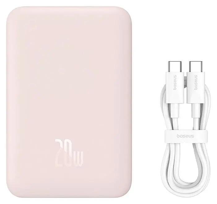 Powerbank Baseus P10059001413-00 Magnetic Mini Air 10000mAh 20W Różowy