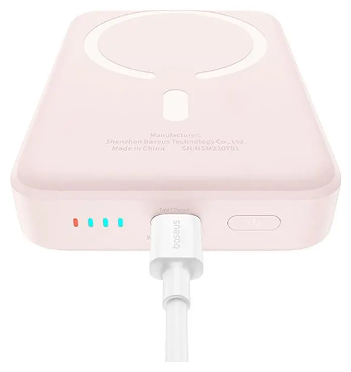 Powerbank Baseus P10059001413-00 Magnetic Mini Air 10000mAh 20W Różowy