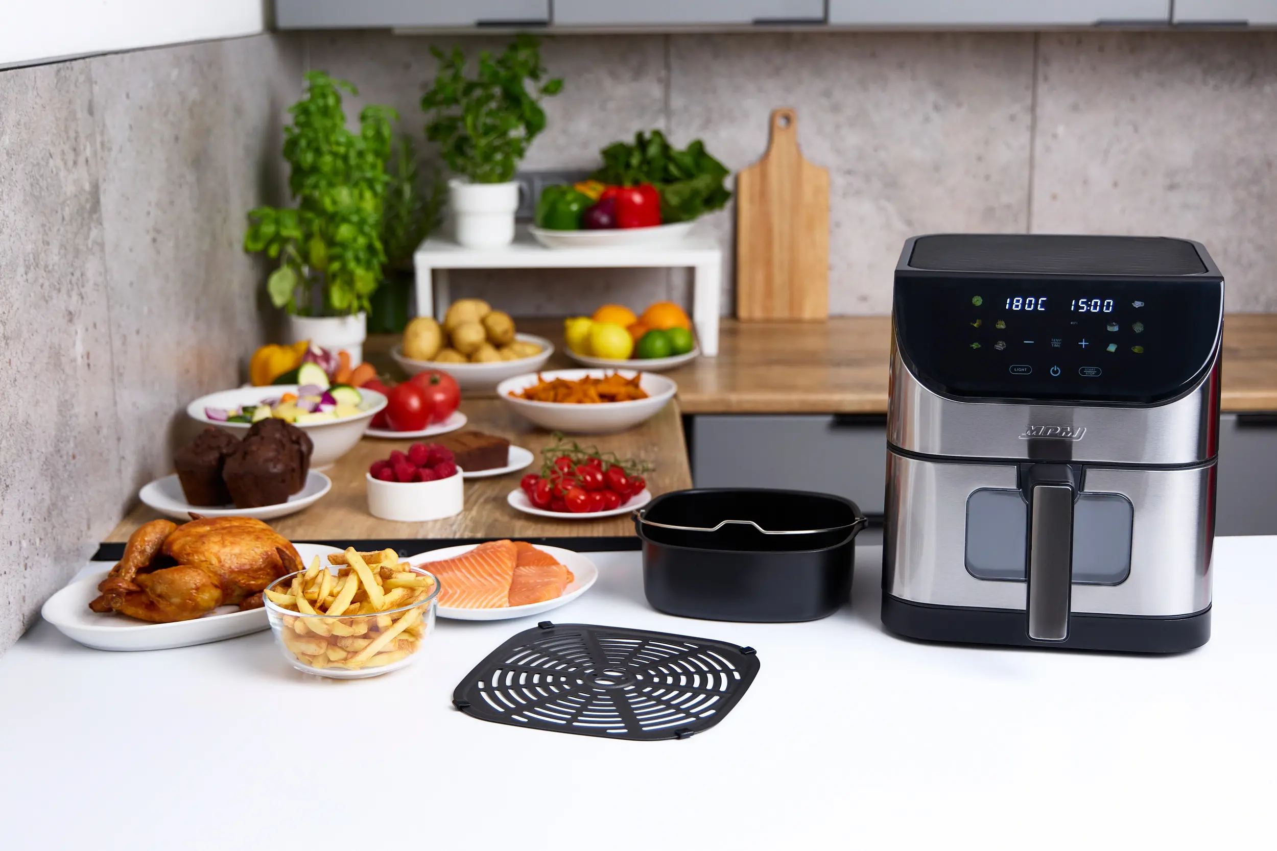 Frytkownica beztłuszczowa MPM MFR10M 1500W 6l Aplikacja mobilna