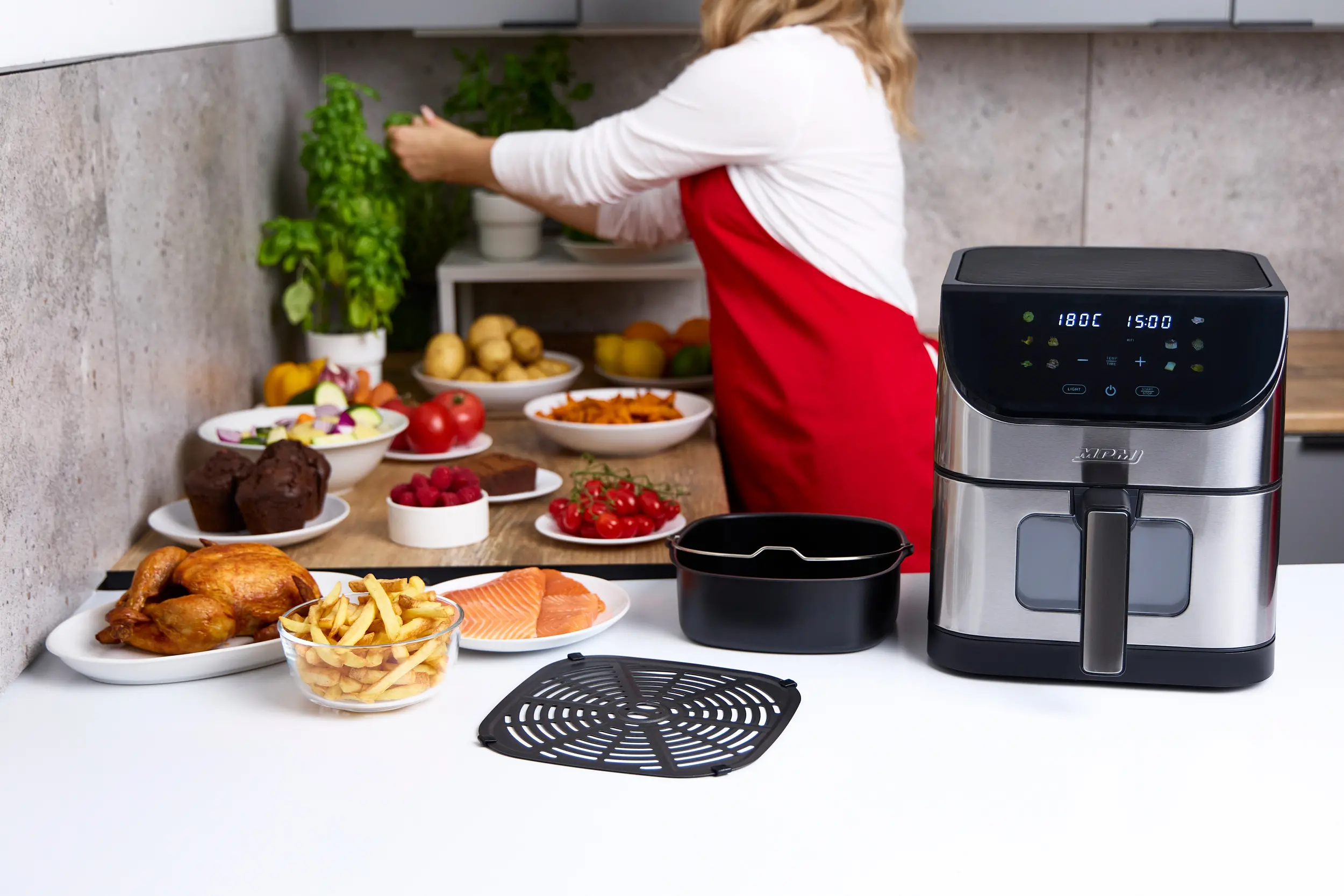 Frytkownica beztłuszczowa MPM MFR10M 1500W 6l Aplikacja mobilna