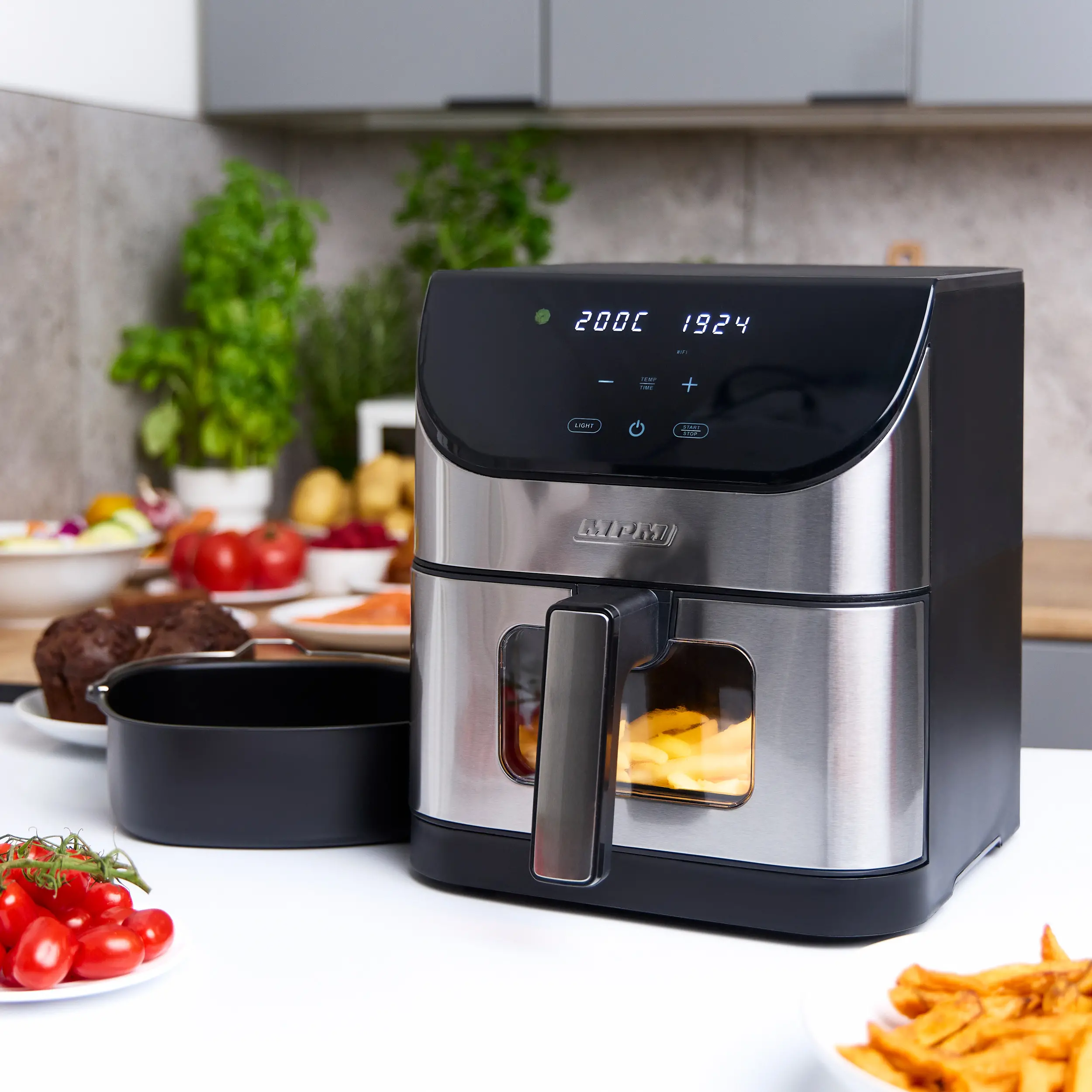 Frytkownica beztłuszczowa MPM MFR10M 1500W 6l Aplikacja mobilna