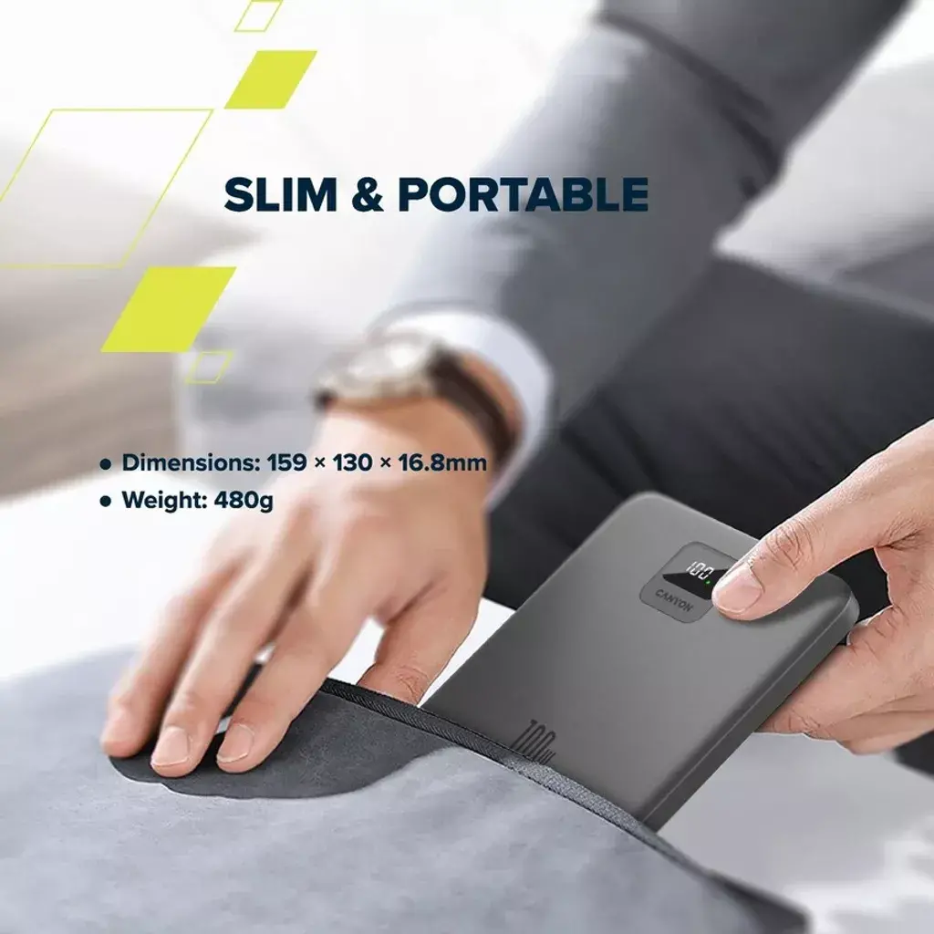 Powerbank Canyon PB-2008 20000mAh PD 100W Szary