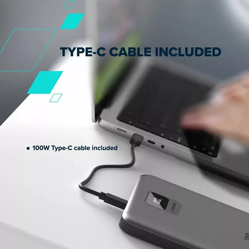 Powerbank Canyon PB-2008 20000mAh PD 100W Szary