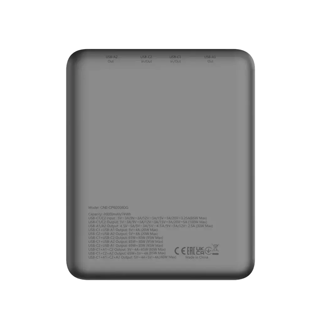 Powerbank Canyon PB-2008 20000mAh PD 100W Szary