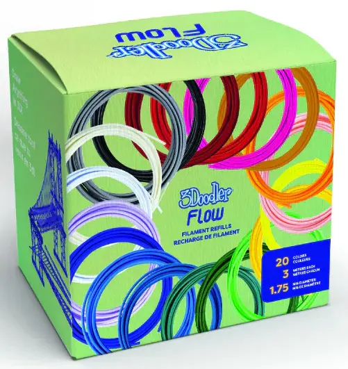 Filament 3Doodler Flow-Fills PLA 1,75mm 20 zwojów po 4,8m