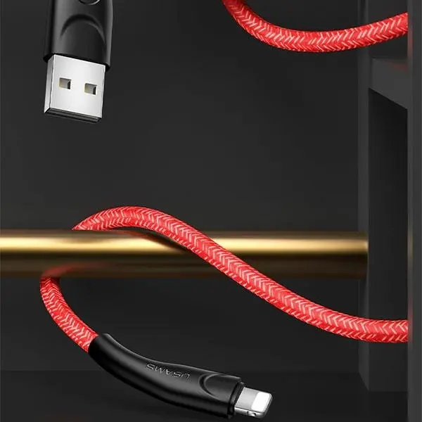 Kabel USAMS USB do Lightning 2A Fast Charge 1m Czerwony