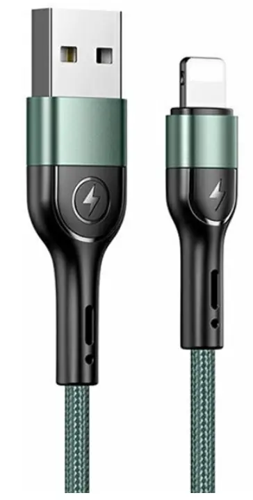 Kabel USAMS USB do Lightning 1m Zielony