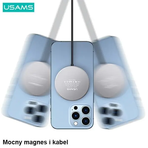 Ładowarka indukcyjna USAMS magnetic 15W Czarny