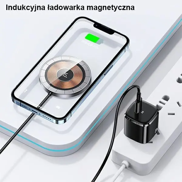 Ładowarka indukcyjna USAMS magnetic 15W Czarny