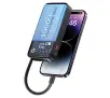 Powerbank USAMS US-CD225 Ze zwijanym kablem Lightning Retractable 10000mAh PD 20W Fast Charge XY Series Fioletowy