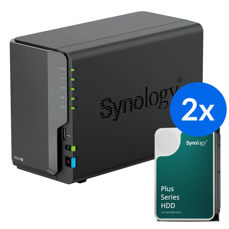 Dysk sieciowy Synology DS224+-32T-10-2 Czarny