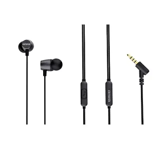 Słuchawki przewodowe Aiwa ESTM-30BK Doknałowe Mikrofon Czarny