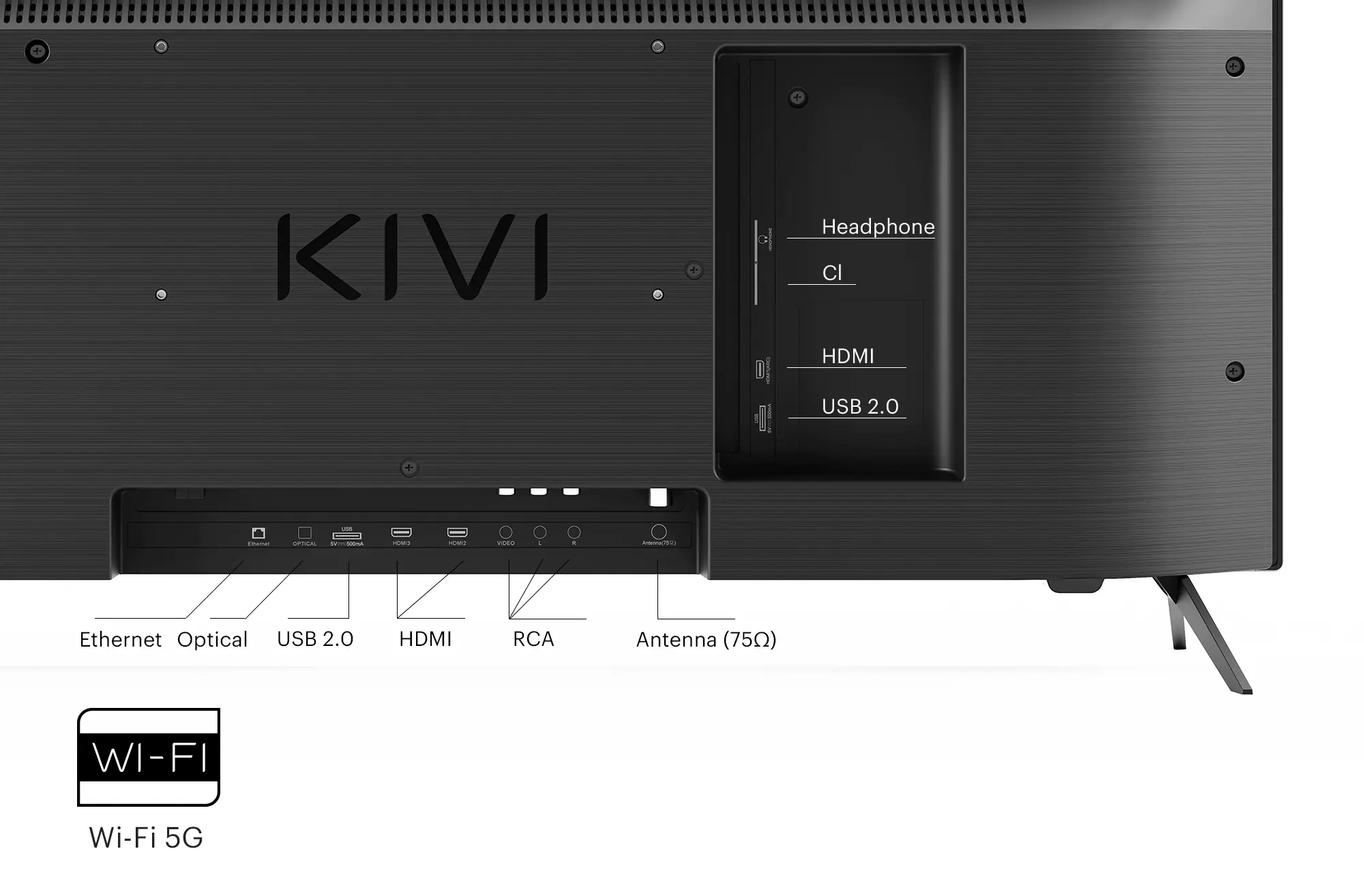 Telewizor KIVI 32H760QB 32" LED HD Ready Android TV DVB-T2
