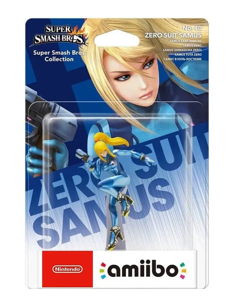 Figurka Nintendo Amiibo No. 40 Zero Suit Samus (Super Smash Bros. Collection)