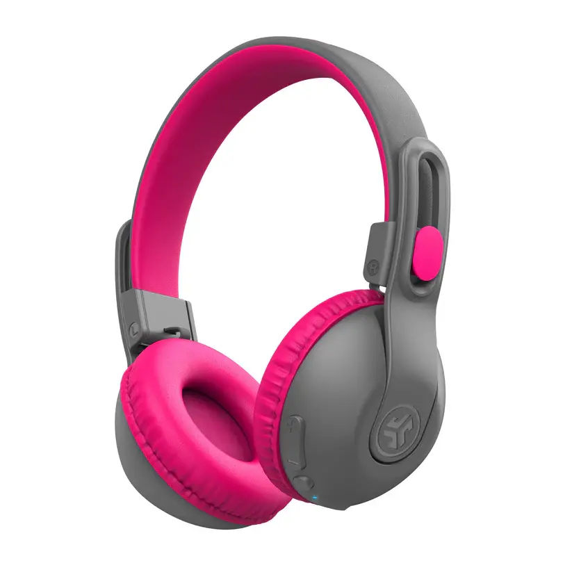 Słuchawki bezprzewodowe JLab JBuddies Studio 2 Wireless Nauszne Dla dzieci Bluetooth 5.3 Szaro-różowy