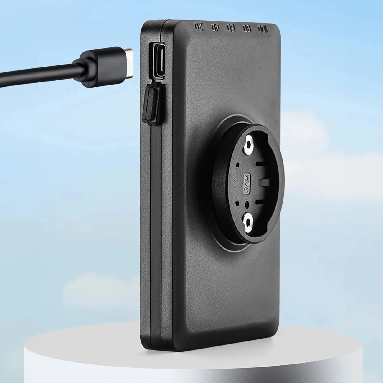 Lampka rowerowa przednia RockBros JP008 Powerbankiem 5000mAh adapterem Garmin