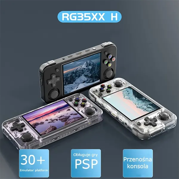 Konsola Anbernic RG35XX H Fioletowy transparenty