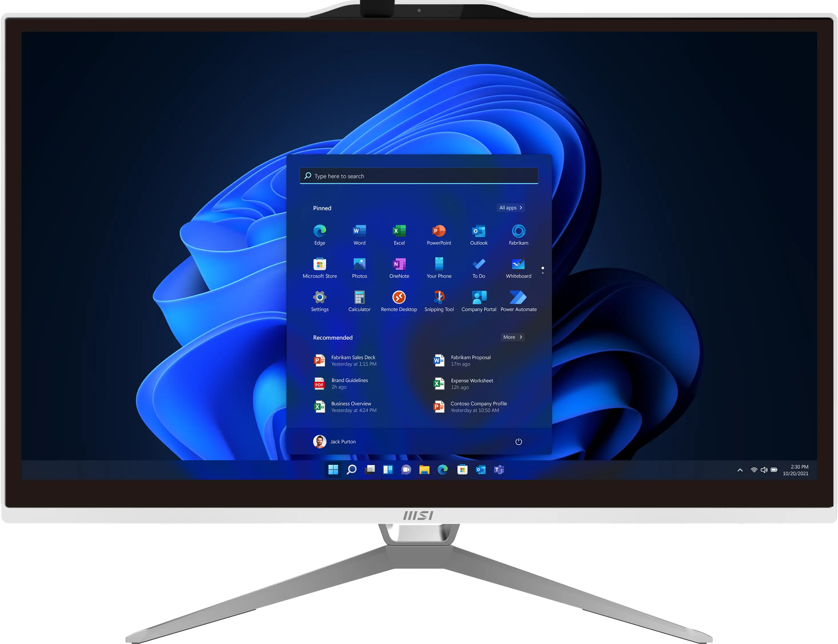 Komputer MSI Pro AP222T 12M-248EU i5-12400 21,5" 8GB RAM 256GB Dysk SSD Win11 Pro Biały