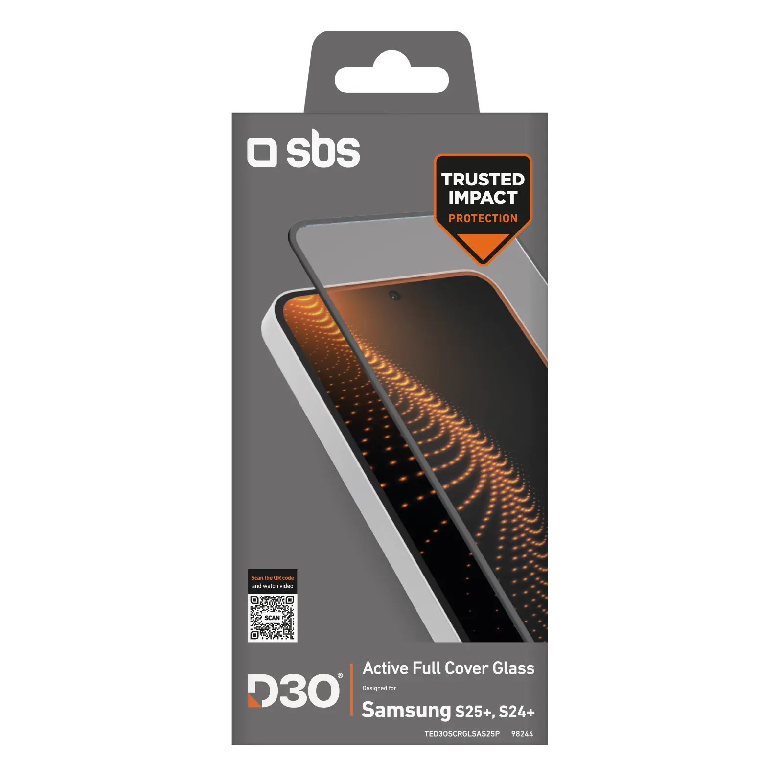 Szkło hartowane SBS D3O do Galaxy S25 Plus/S24 Plus