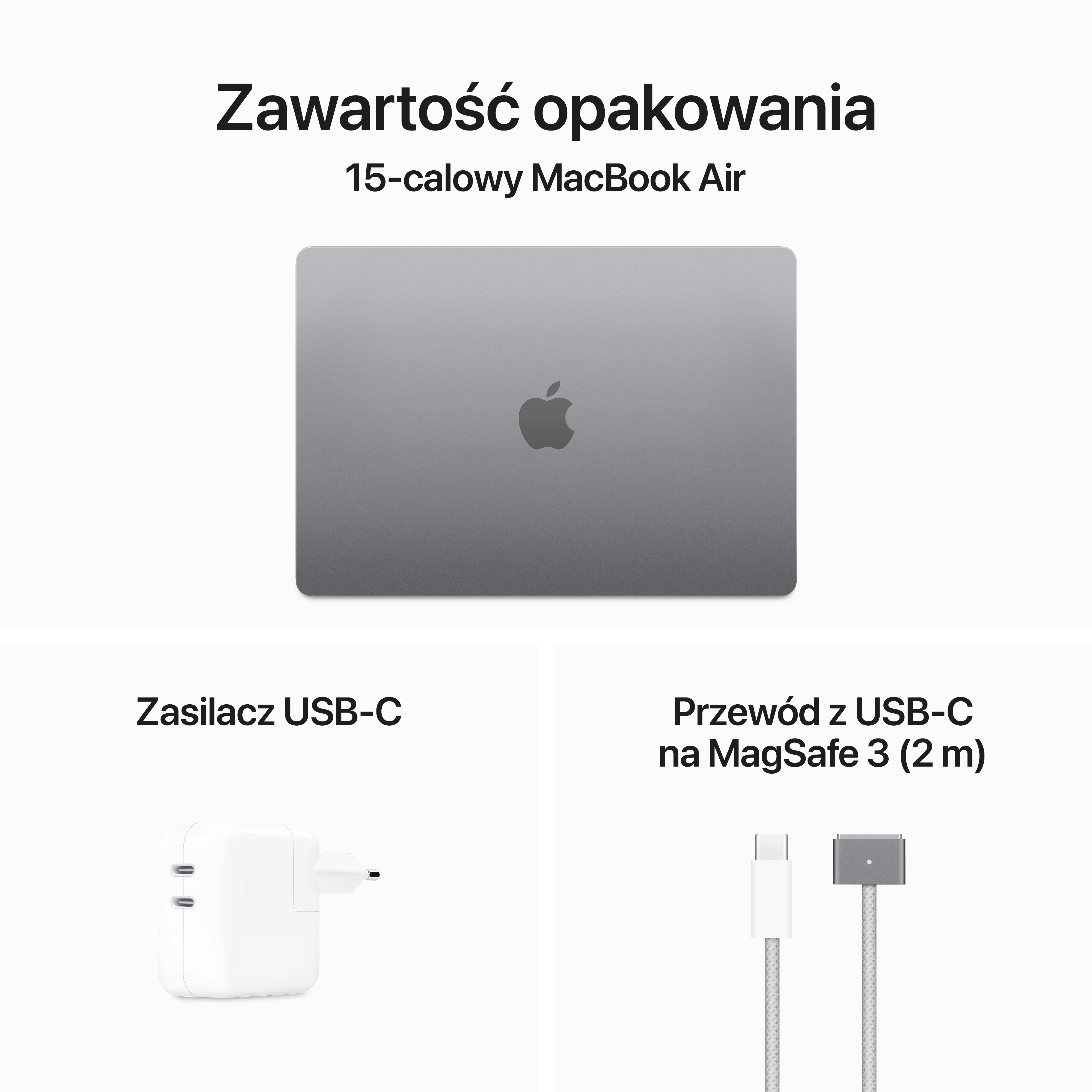 Apple MacBook Air 2024 15,3" M3 24GB RAM 512GB Dysk macOS Gwiezdna Szarość