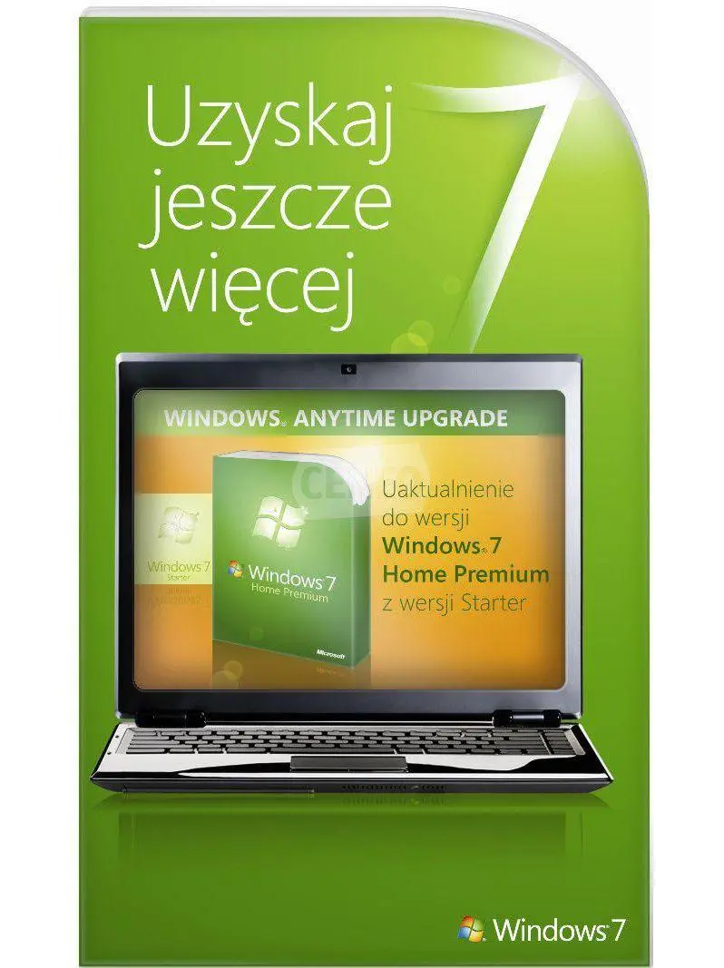 Program Microsoft Windows 7 Anytime Upgrade Starter do Home Premium