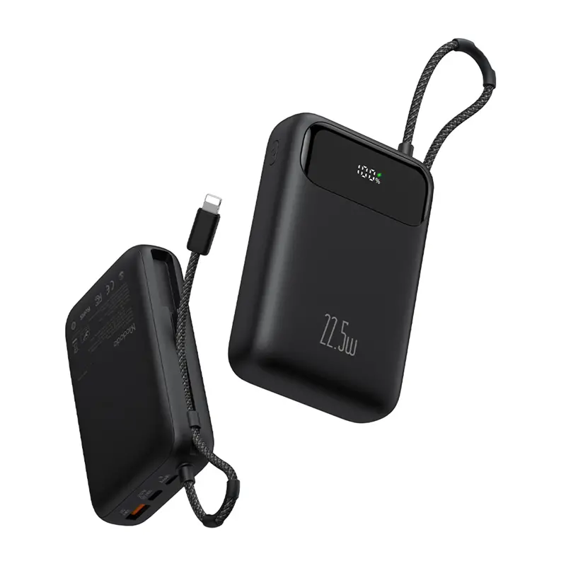 Powerbank Mcdodo MC-3710 Digital Display 20000mAh, 22.5W z kablem Lightning Czarny