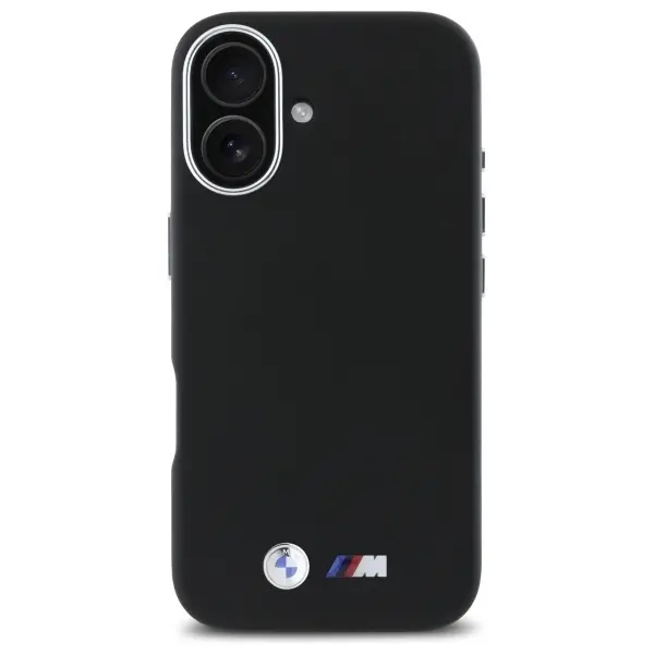 Etui BMW M Smooth Full Wrapped Metal do iPhone 16 Czarny