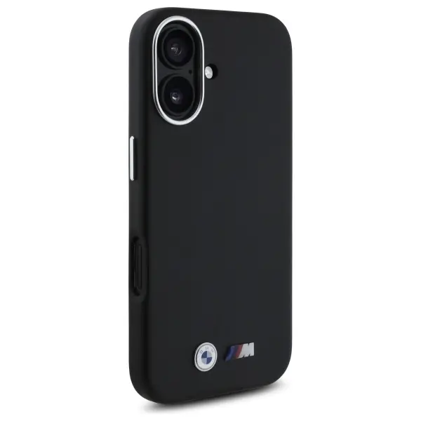 Etui BMW M Smooth Full Wrapped Metal do iPhone 16 Czarny