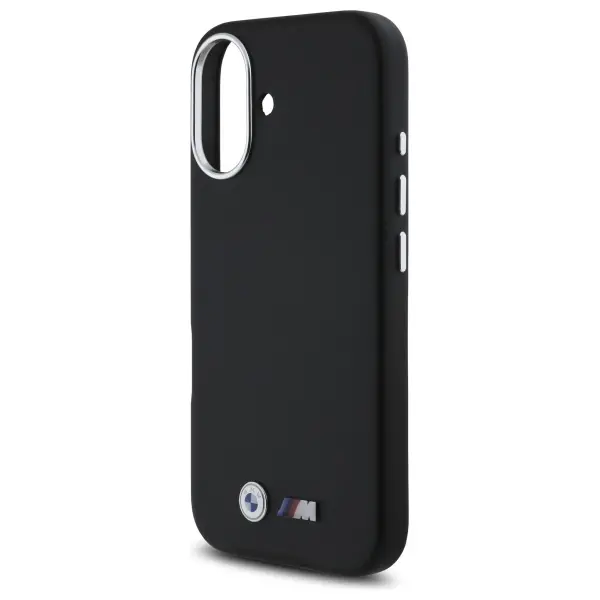 Etui BMW M Smooth Full Wrapped Metal do iPhone 16 Czarny