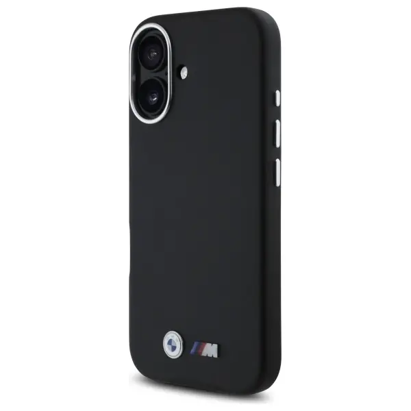 Etui BMW M Smooth Full Wrapped Metal do iPhone 16 Czarny