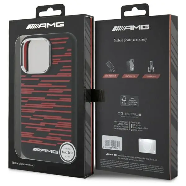 Etui Mercedes-Benz Silicone Graphics MagSafe do iPhone 16 Pro Max Czarny
