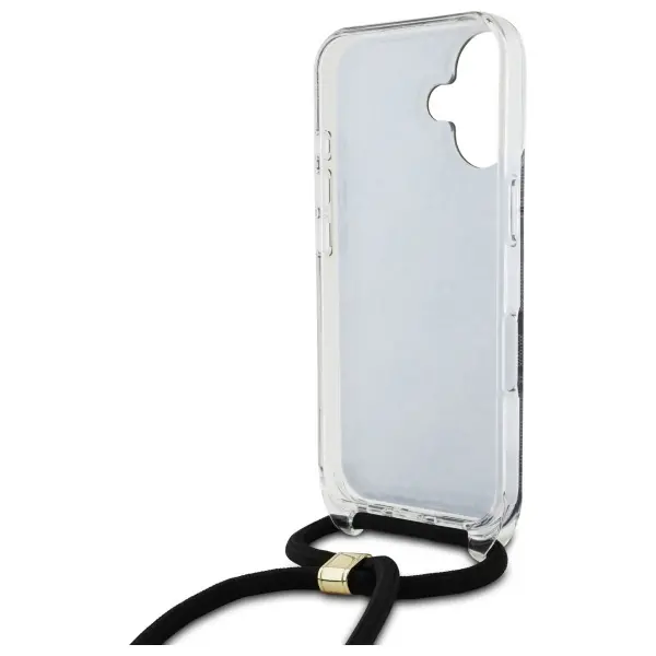 Etui Guess Crossbody Cord 4G Print do iPhone 16 Czarny