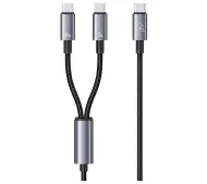 USAMS 2w1 2xUSB-C 72W 1,2m Czarny