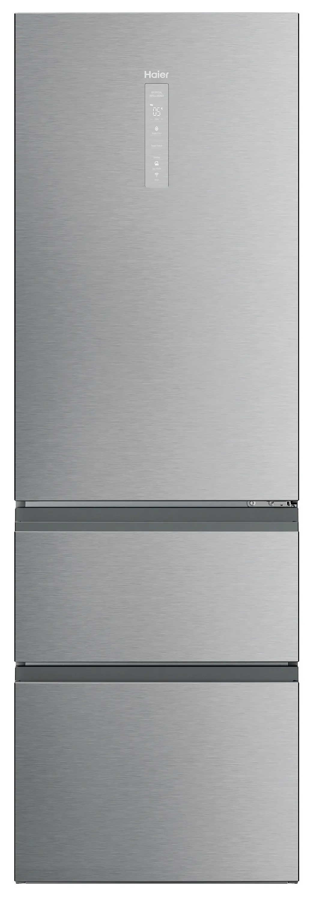 Haier Seria 5 HTW5618ENMG Funkcje AI Pełny No Frost 185cm Komora świeżości Zdalne sterowanie Inox