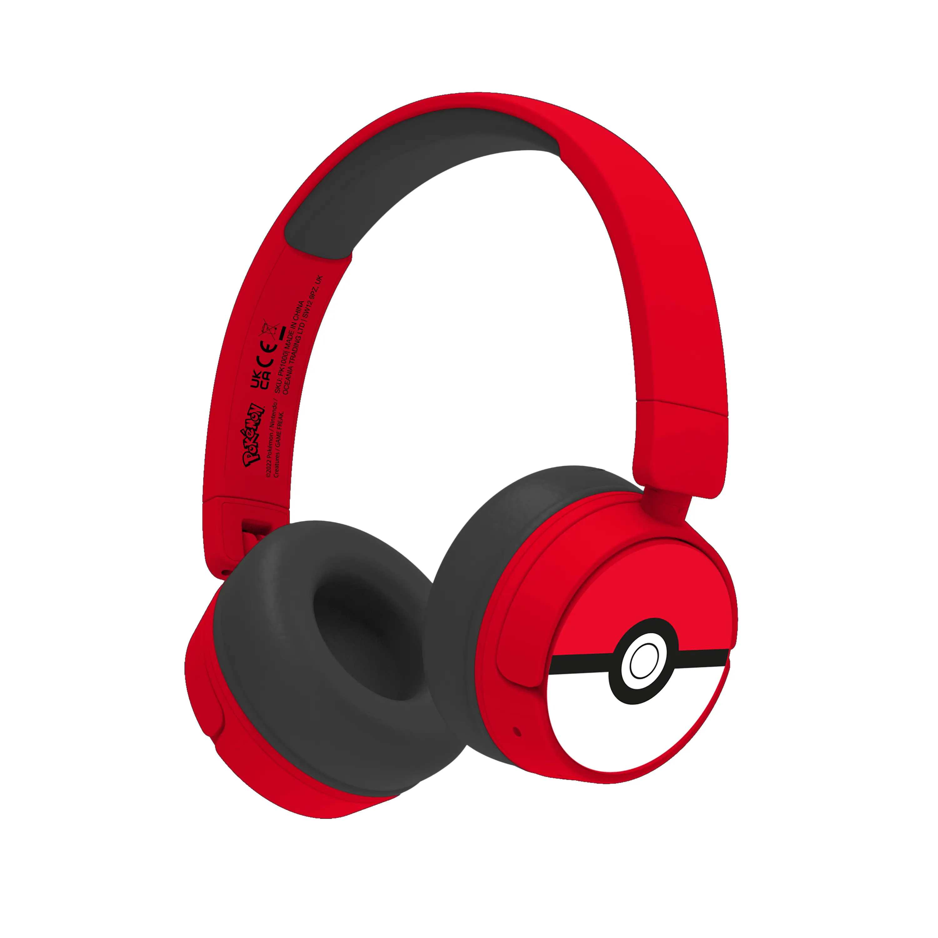 Słuchawki bezprzewodowe z mikrofonem OTL Technologies Pokémon Pokeball Wireless Dla Dzieci Nauszne Czerwono-czarny