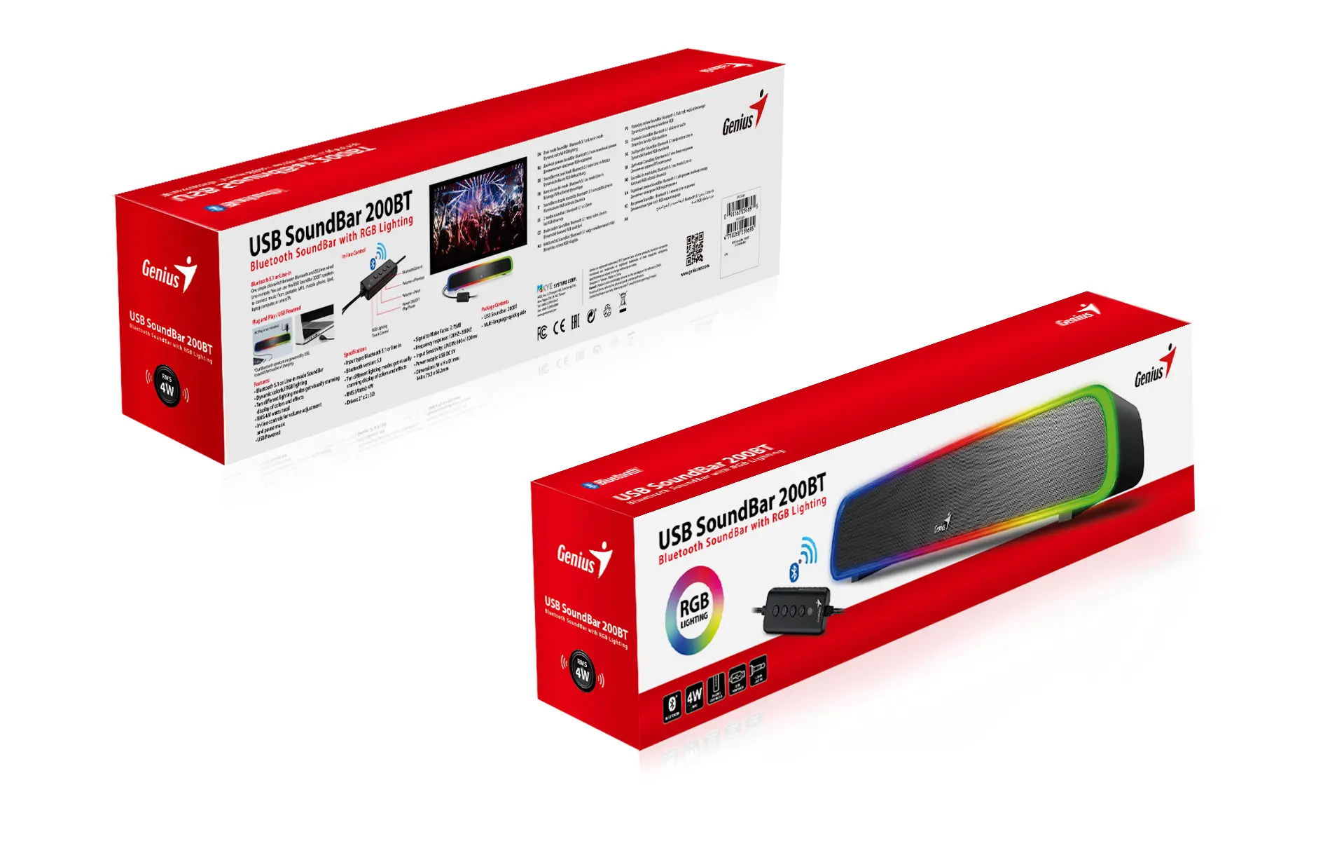 Soundbar Genius 200BT RGB Czarny