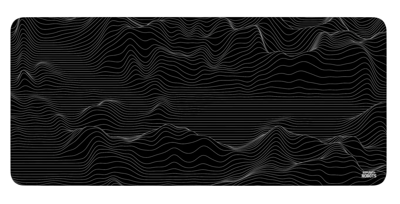 Podkładka Humans+Robots 13C Pulsating Isobars 90 x 40cm Czarny