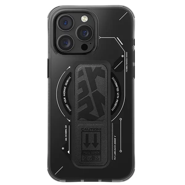 Etui Skinarma Helio Magnetic Charging + Grip Stand do iPhone 16 Pro Max Czarny