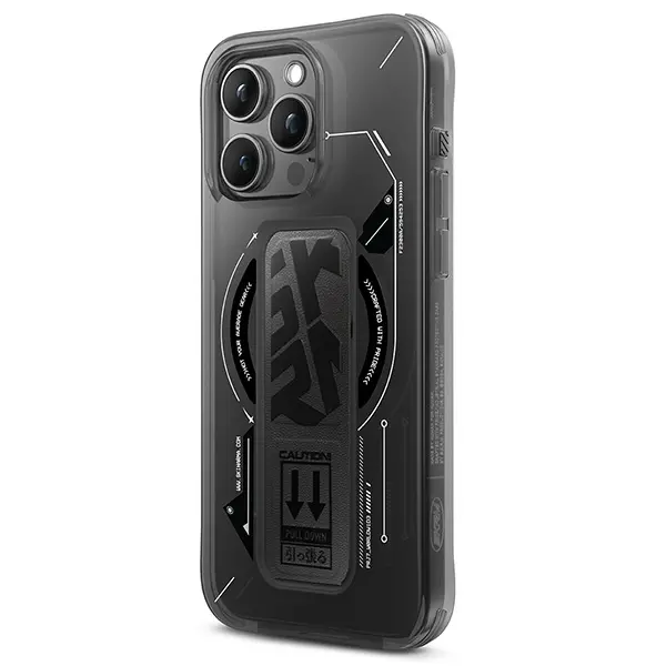Etui Skinarma Helio Magnetic Charging + Grip Stand do iPhone 16 Pro Max Czarny